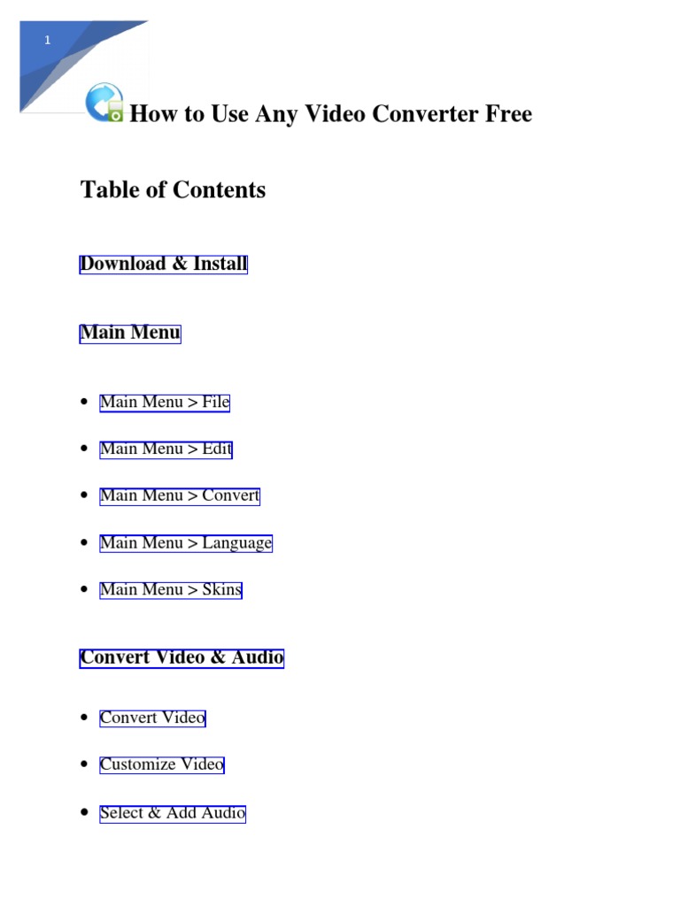 Any Video Converter Free Guide | PDF | Dvd | Mp3