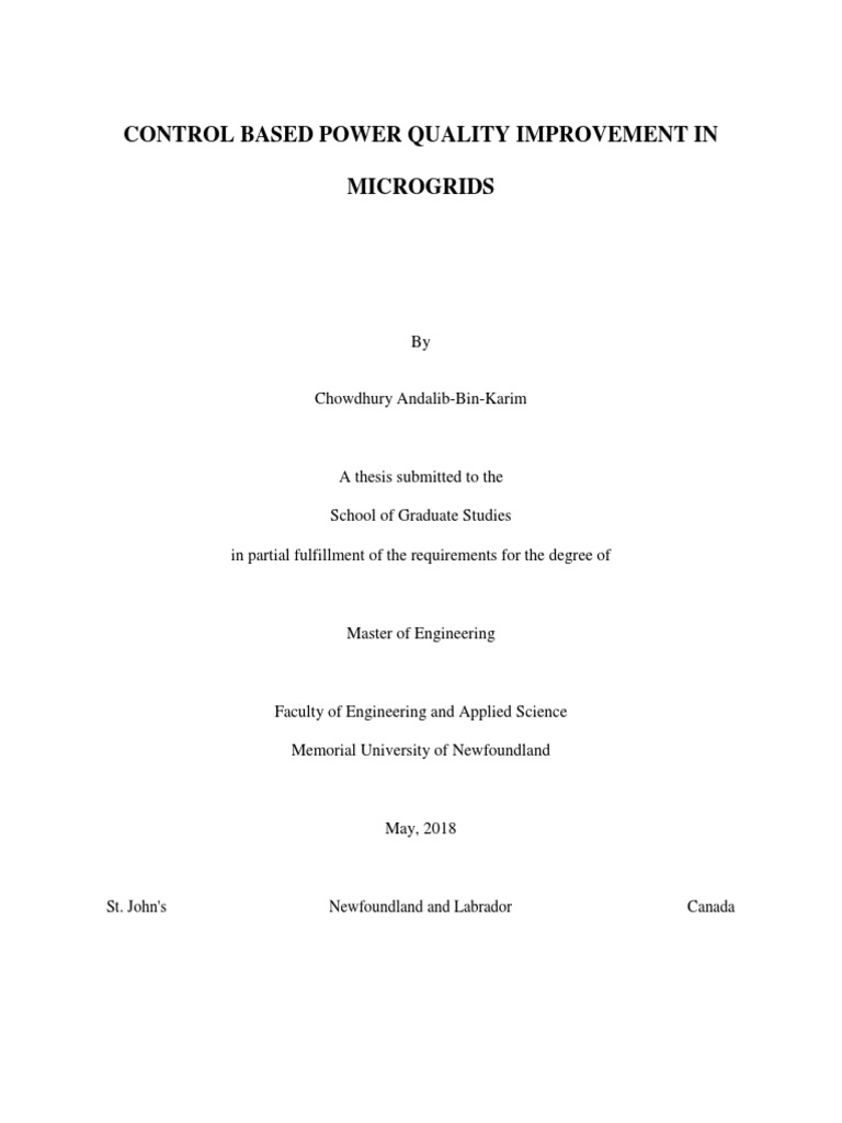 Power Quality Control in Microgrids | PDF | Distributed Generation ...