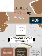 Lebel o Antas NG Wika