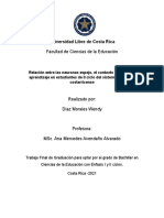 Relación Entre Las Neuronas Espejo, El Contexto Familiar y El Aprendizaje en Estudiantes de II Ciclo Del Sistema Educativo Costarricense