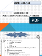 Pertimbangan Farmakologi Dalam Pemberian Terapi 22 April 22