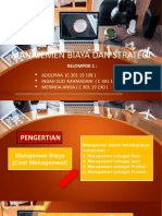 Manajemen Biaya, Manajemen Biaya Dan Strategi (Kel 1)