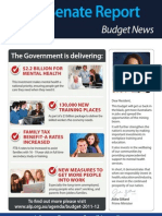 Labor Senate Report, Budget News 2011