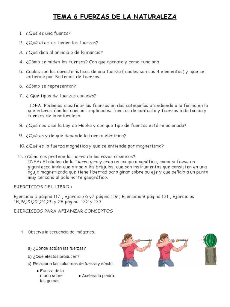 Características de las Fuerzas Naturales | PDF | Fuerza | Magnetismo