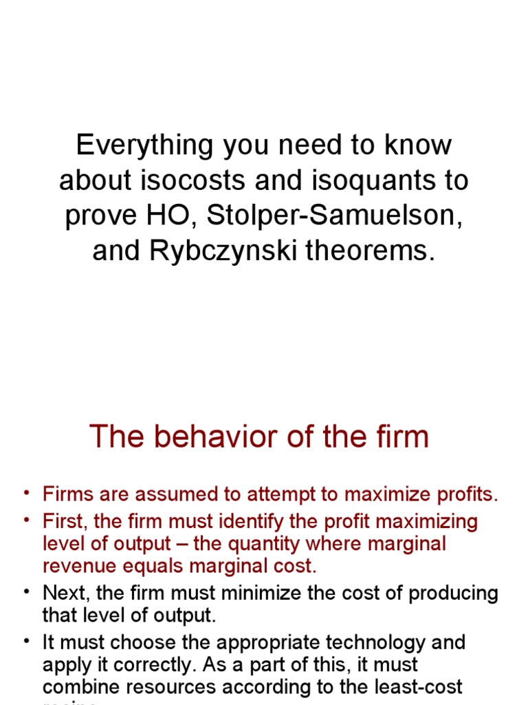 Isocosts and Isoquants Explained | PDF | Labour Economics | Production ...