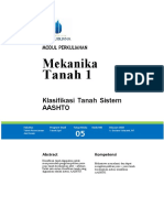 Modul Perkuliahan Mekanika Tanah 1 Klasifikasi Tanah Sistem AASHTO