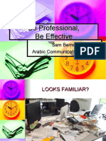Be Professional, Be Effective