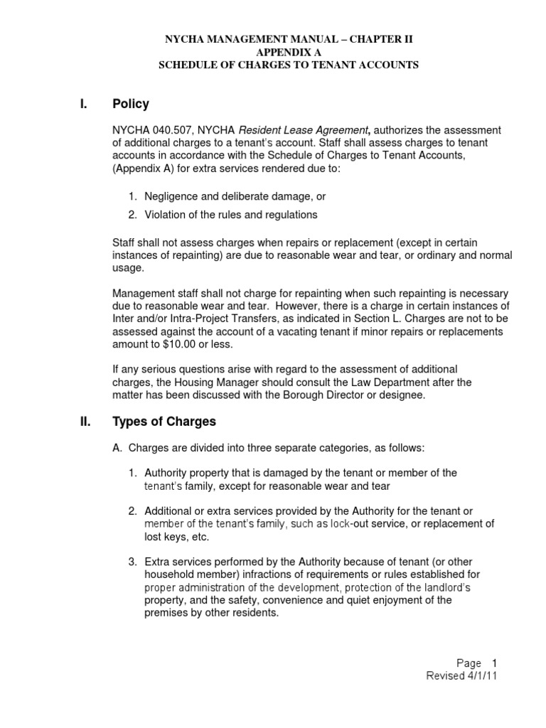 NYCHA Tenant Charges Overview | PDF | Leasehold Estate | Door