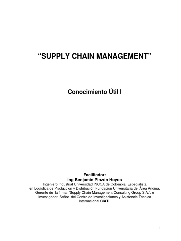 Supply Chain Management | PDF | Gestión de la cadena de suministro ...