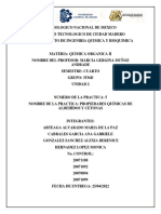 Práctica 5. Propiedades Químicas de Aldehídos y Cetonas