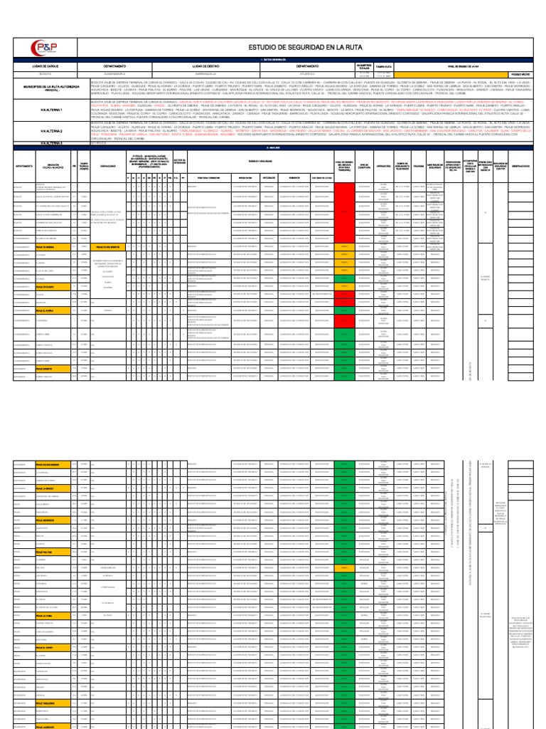 Matriz de Ruta Bog - Baq | PDF | Bogotá | Transporte