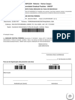 Requerimento de redução da taxa de inscrição UNESP