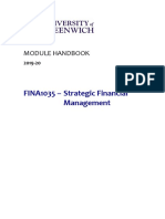 STRATEGIC FINANCIAL MANAGEMENT MODULE HANDBOOK