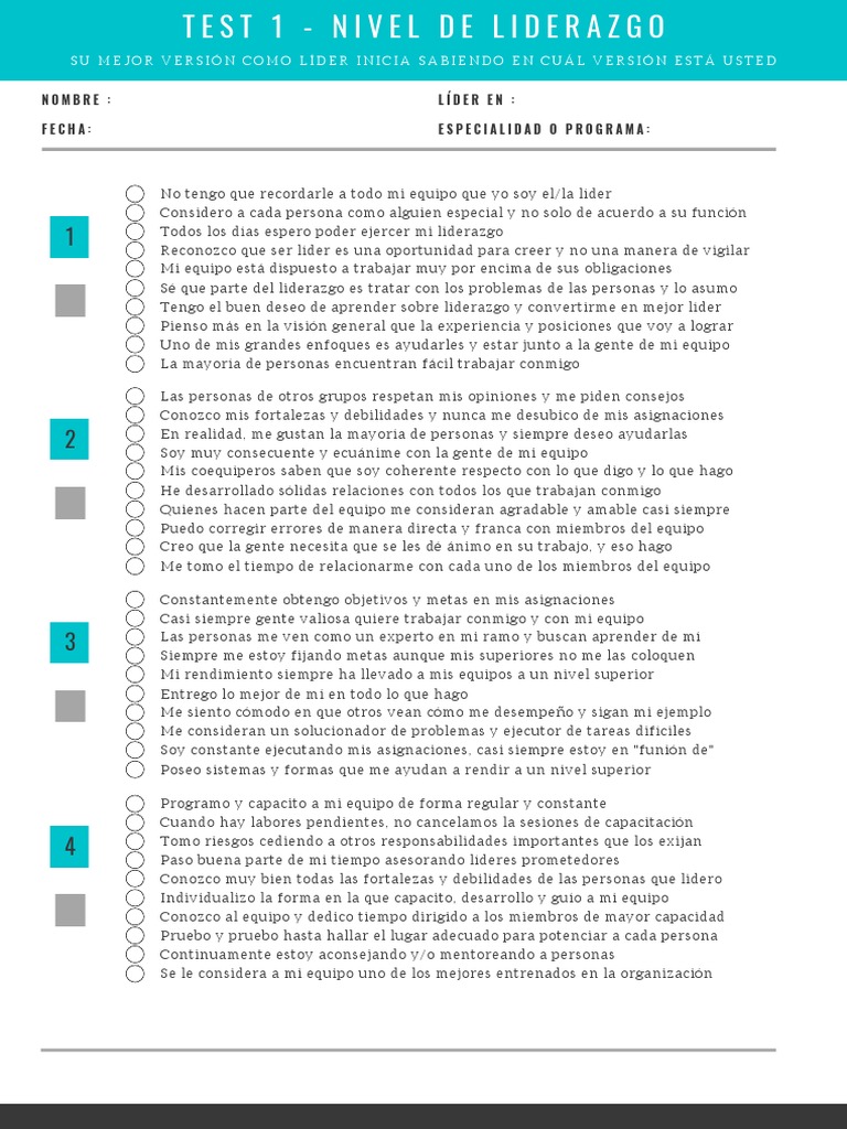 Niveles de Liderazgo y Desarrollo Personal | PDF | Liderazgo
