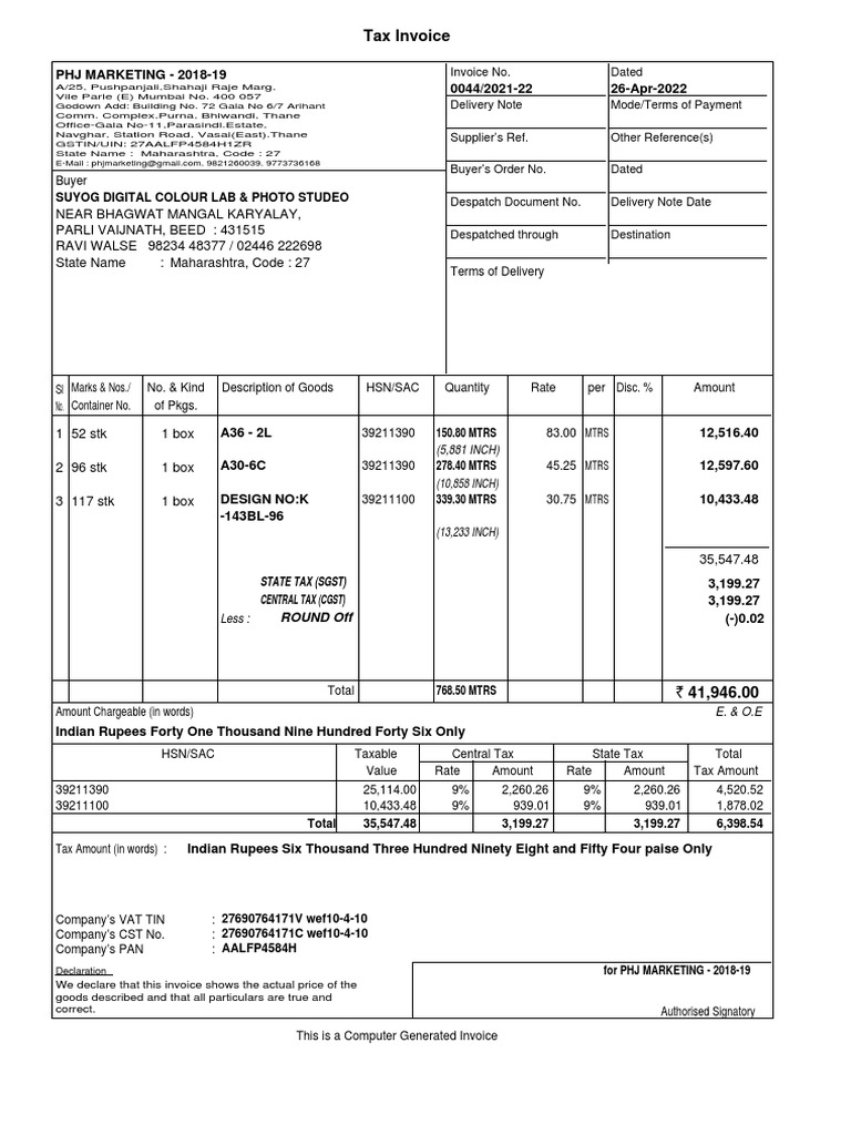 HSN Codes and Invoice Summary | PDF | Invoice | Economies