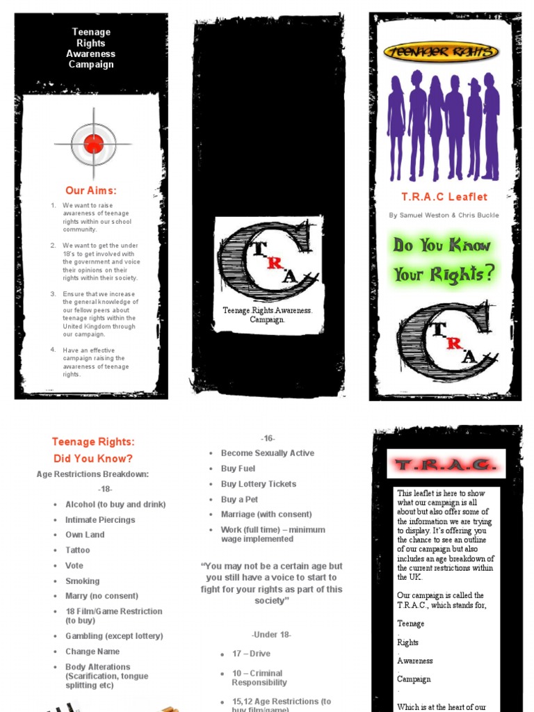 Teenage Rights Awareness Campaign Guide | PDF | Public Sphere ...