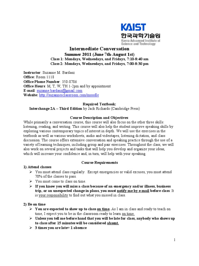 ICSummer 2011 | PDF | Conversation | Behavior Modification