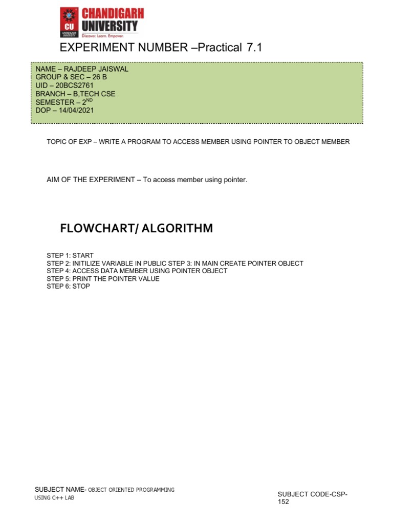 C++ 7 Worksheet | PDF | Pointer (Computer Programming) | C++