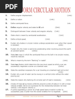 1.0 Uniform Circular Motion