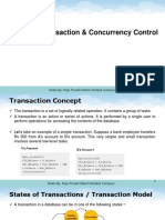 Unit IX - Transaction - Concurrency Control