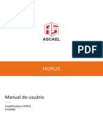 Manual da amplificadora ASX3000 para sistemas de segurança HORUS