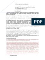 Condiciones Generales Para Examen Final Cultura y Comunicacion Contemporanea.