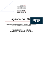 Agenda Pleno 27 y 28 de Abril