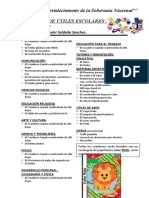 LISTA DE ÚTILES ESCOLARES 2022 Modificada