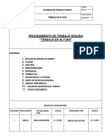 Procedimiento de Trabajo Seguro Trabajo en Altura (B)