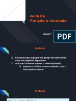 Função recursiva e métodos em Java