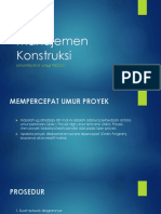 Mempercepat Umur Proyek