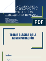 Teorías clásica y relaciones humanas