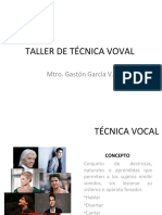 Taller de Técnica Vocal Gastón García