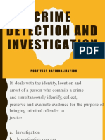 Crime Detection and Investigation