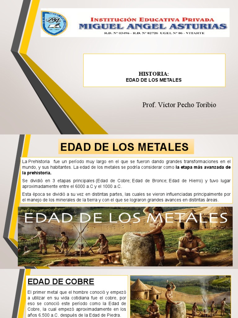 La Edad de Los Metales 1ro | PDF | Bronce | Metalurgia