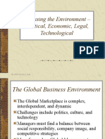 Assessing The Environment - Political, Economic, Legal, Technological