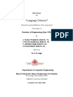Language Detector: Bachelor of Engineering (Sem-VIII)