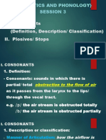 Session 3 (Consonants Plosives)