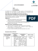 Lista de Procedimiento Toma de Temperatura en El RN