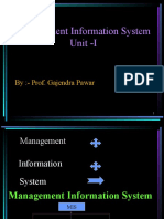 Management Information System Unit - I: By:-Prof. Gajendra Pawar