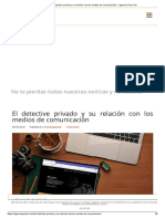 El Detective Privado y Su Relación Con Los Medios de Comunicación - Agencia Gran Vía