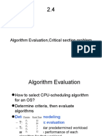 2.4 Algorithm Evaluation,Critical Section Problem