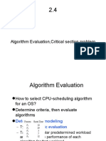 2.4 Algorithm Evaluation, Critical Section Problem