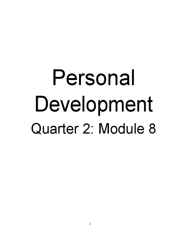 Personal development quarter 2 module 8 pdf leadership