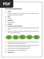 SOP For Safe Work Place Guidelines During Pandemic