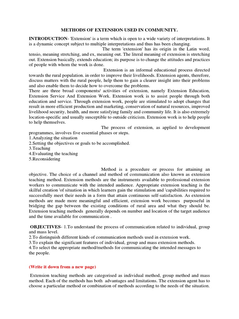 Methods Used in Extension PDF Lecture Learning