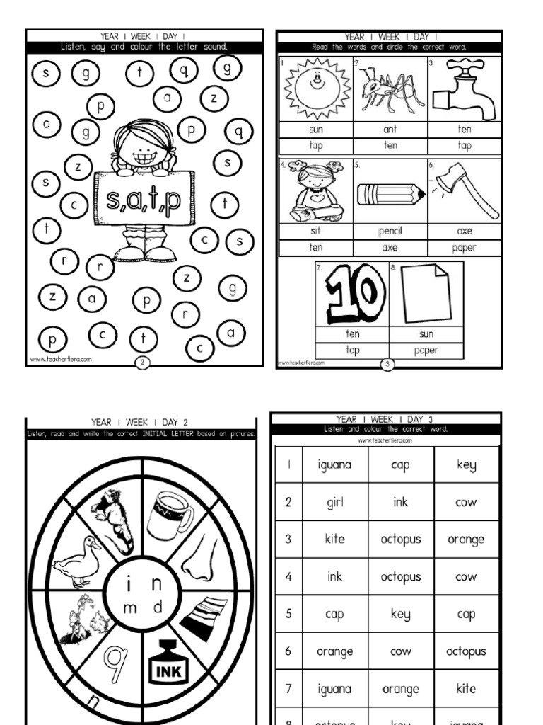 Phonics Year 1 .Worksheet PDF