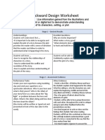 Backward Design Worksheet