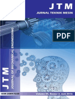 J T M J T M Jurnal Teknik Mesin Journal of Mechanical Engineering Issn