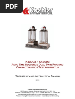 K43003, K43093 - Auto Time Sequence Dual Twin Foaming - Operation Manual REV B